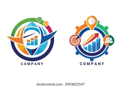 Modern digital marketing logo. Versatile vector for agencies, consultants. Create a strong online presence.