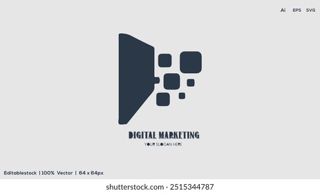 Concepto moderno de logotipos de marketing digital