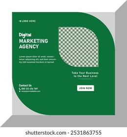 Modern digital marketing post banner vector file