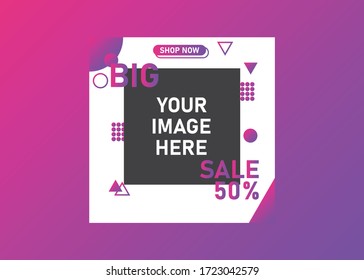 Modern digital marketing social media post banner template