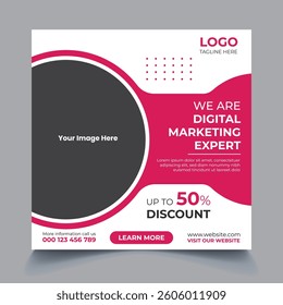 Modern Digital Marketing Social Media Post Template
