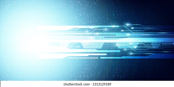 Modern Digital Network circuit board with Technology on Future Background,Speed and Connection Concept design,Vector illustration.