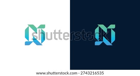 Modern digital network initial N logo design concept, symbolizing innovative technology, seamless data connection, and future-forward communication for creative branding and corporate identity