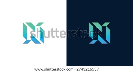 Modern digital network initial N logo design concept, symbolizing innovative technology, seamless data connection, and future-forward communication for creative branding and corporate identity
