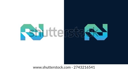 Modern digital network initial N logo design concept, symbolizing innovative technology, seamless data connection, and future-forward communication for creative branding and corporate identity