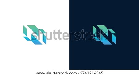 Modern digital network initial N logo design concept, symbolizing innovative technology, seamless data connection, and future-forward communication for creative branding and corporate identity