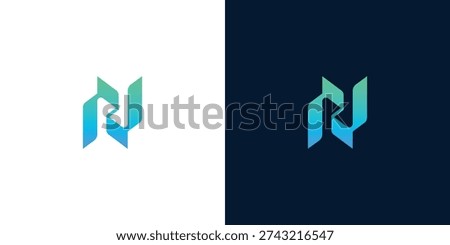 Modern digital network initial N logo design concept, symbolizing innovative technology, seamless data connection, and future-forward communication for creative branding and corporate identity
