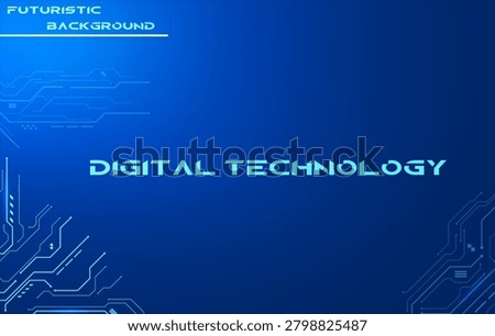 Modern Digital Network Technology Background Vector Featuring Abstract Circuitry Patterns and Futuristic Blue Cyber Connectivity Elements