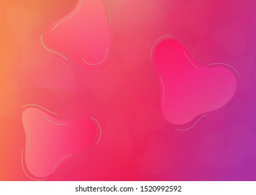 Modern Digital Pattern with Fluid Shapes. Landing Page Layout.