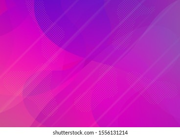 Modern Digital Pattern with Fluid Shapes. Light Template for Cover, Poster, Banner, Greeting Card. Creative Neon Pink, Blue, Violet Background. Abstract Bubbles and Dots. Minimal Cover Layout.