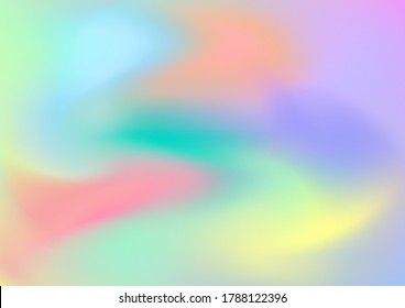 Modern Digital Pattern with Fluid Shapes. Light Template for Cover, Poster, Banner, Greeting Card. Abstract Curves and Lines. Creative Neon Pink, Blue, Violet Background. Minimal Watercolor Layout.