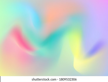Modern Digital Pattern with Fluid Shapes. Abstract Curves and Lines. Light Template for Cover, Poster, Banner, Greeting Card. Minimal Watercolor Layout. Creative Neon Pink, Blue, Violet Background.