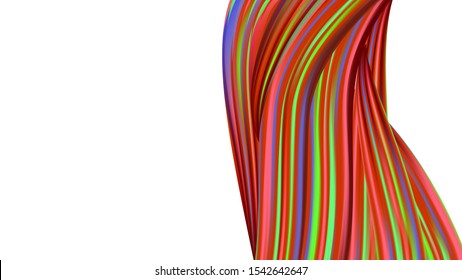 Modern Digital Pattern with Rainbow Brush Strokes. Minimal Watercolor Layout. Light Template for Cover, Poster, Banner, Greeting Card. Creative Neon Pink, Blue, Violet Background. Abstract Realistic