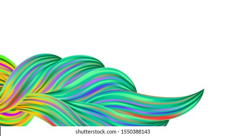 Modern Digital Pattern with Rainbow Brush Strokes. Abstract Realistic Minimal Watercolor Layout. Creative Neon Pink, Blue, Violet Background. Light Template for Cover, Poster, Banner, Greeting Card.