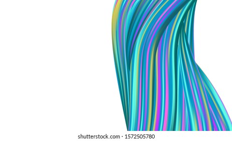 Modern Digital Pattern with Rainbow Brush Strokes. Creative Neon Pink, Blue, Violet Background. Light Template for Cover, Poster, Banner, Greeting Card. Minimal Watercolor Layout. Abstract Realistic
