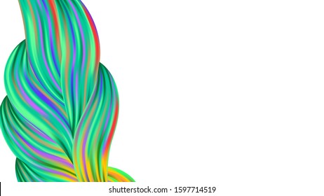 Modern Digital Pattern with Rainbow Brush Strokes. Light Template for Cover, Poster, Banner, Greeting Card. Creative Neon Pink, Blue, Violet Background. Abstract Realistic Minimal Watercolor Layout.