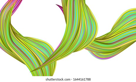 Modern Digital Pattern with Rainbow Brush Strokes. Light Template for Cover, Poster, Banner, Greeting Card. Minimal Watercolor Layout. Creative Neon Pink, Blue, Violet Background. Abstract Realistic