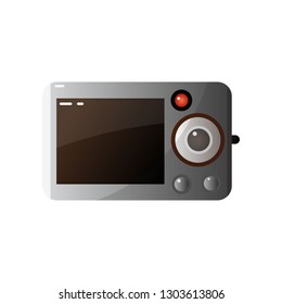 Modern Digital Photo Camera Screen Vector Illustration