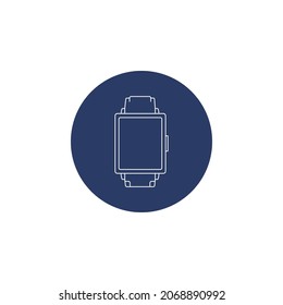 Modern digital smart watch icon vector