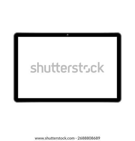 Modern digital tablet isolated on a white background. Sleek and realistic device