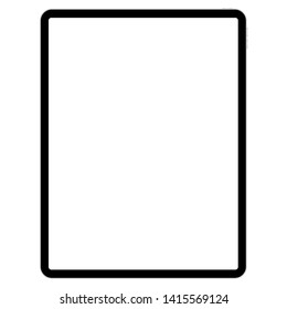 Modern digital tablet on white background empty screen vector