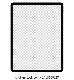 Modern digital tablet on white background empty screen vector