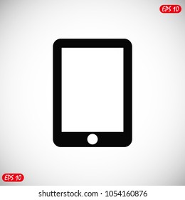 Modern digital tablet PC icon, stock vector illustration flat design style
