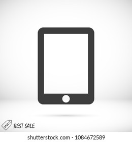 Modern digital tablet PC icon, stock vector illustration flat design style