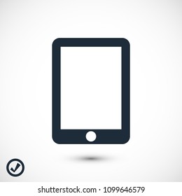 Modern digital tablet PC icon, stock vector illustration flat design style