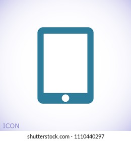 Modern digital tablet PC icon, stock vector illustration flat design style
