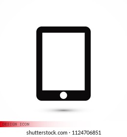 Modern digital tablet PC icon, stock vector illustration flat design style