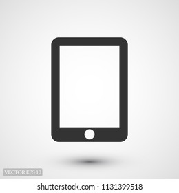 Modern digital tablet PC icon, stock vector illustration flat design style