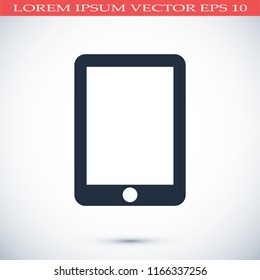 Modern digital tablet PC icon, stock vector illustration flat design style