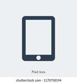 Modern digital tablet PC icon, stock vector illustration flat design style