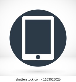 Modern digital tablet PC icon, stock vector illustration flat design style