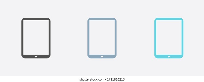 Modern digital tablet PC icon. Flat design icon. Tablet PC icon.
