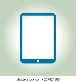 Modern digital tablet PC icon. Flat design icon. vector EPS 10.