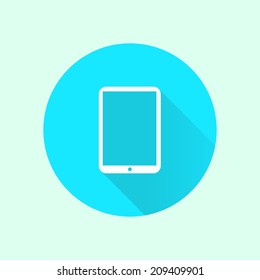 Modern digital tablet PC icon. Flat design icon. vector EPS 10.