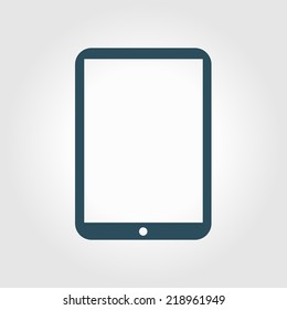 Modern digital tablet PC icon. Flat design icon. vector EPS 10.