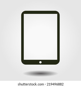 Modern digital tablet PC icon. Flat design icon. vector EPS 10.