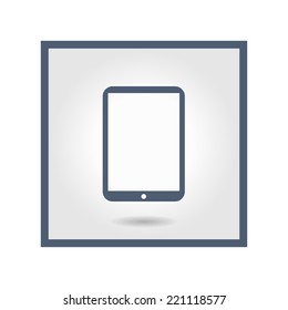 Modern digital tablet PC icon. Flat design icon. vector EPS 10.