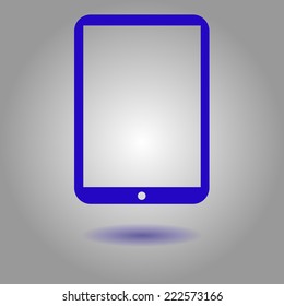 Modern digital tablet PC icon. Flat design icon. vector EPS 10.