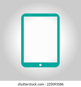 Modern digital tablet PC icon. Flat design icon. vector EPS 10.