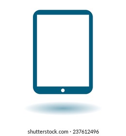 Modern digital tablet PC icon. Flat design icon. vector EPS 10.