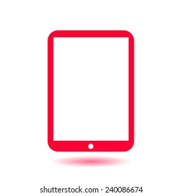 Modern digital tablet PC icon. Flat design icon. vector EPS 10.