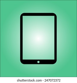 Modern digital tablet PC icon. Flat design icon. vector EPS 10.