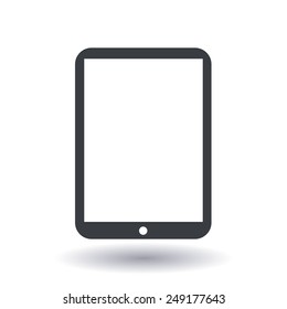 Modern digital tablet PC icon. Flat design icon. vector EPS 10.