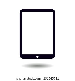 Modern digital tablet PC icon. Flat design icon. vector EPS 10.