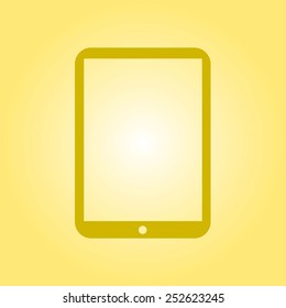 Modern digital tablet PC icon. Flat design icon. vector EPS 10.