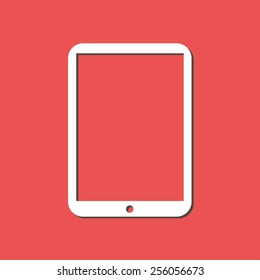 Modern digital tablet PC icon. Flat design icon. 